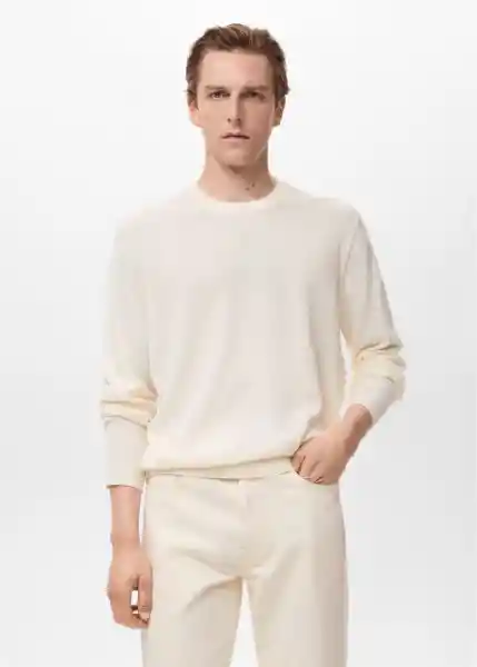 Jersey Avena Marfil Talla M Hombre Mango