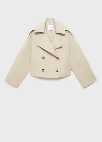 Chaqueta Lipa Beige Talla XS Mujer Mango