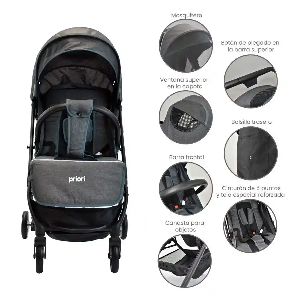 Coche Tipo Maleta Null - Gris