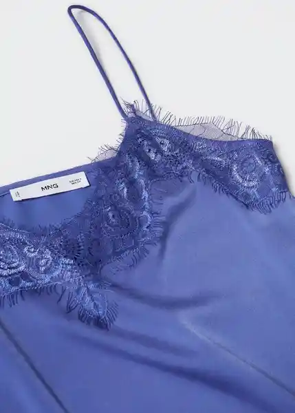 Top Pijama Venus Azul Talla S Mujer Mango