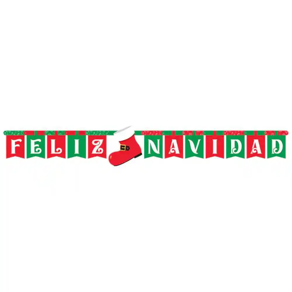 Cartel Letras Feliz Navidad X1 Sempertex 30005562