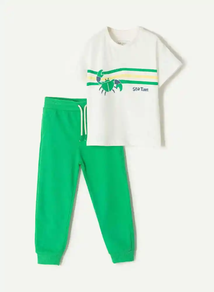 Conjunto Conjunto 9/12meses-verde