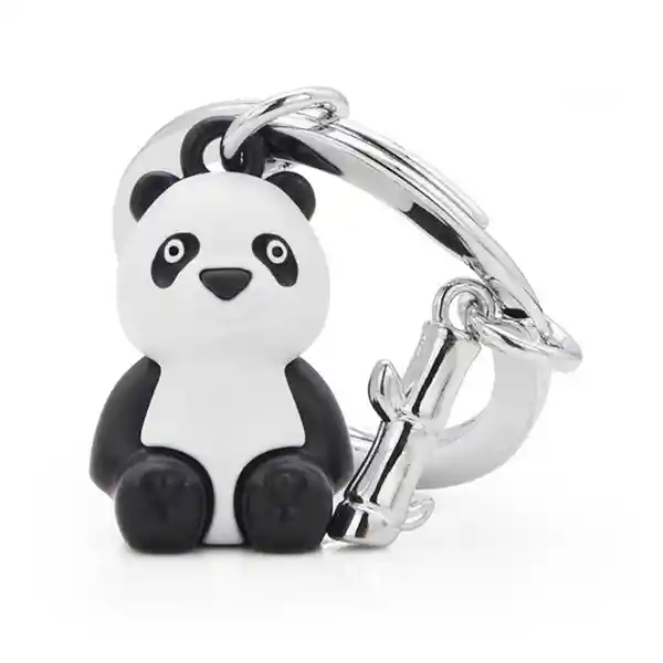 Metalmorphose Llavero Panda Con Bambú