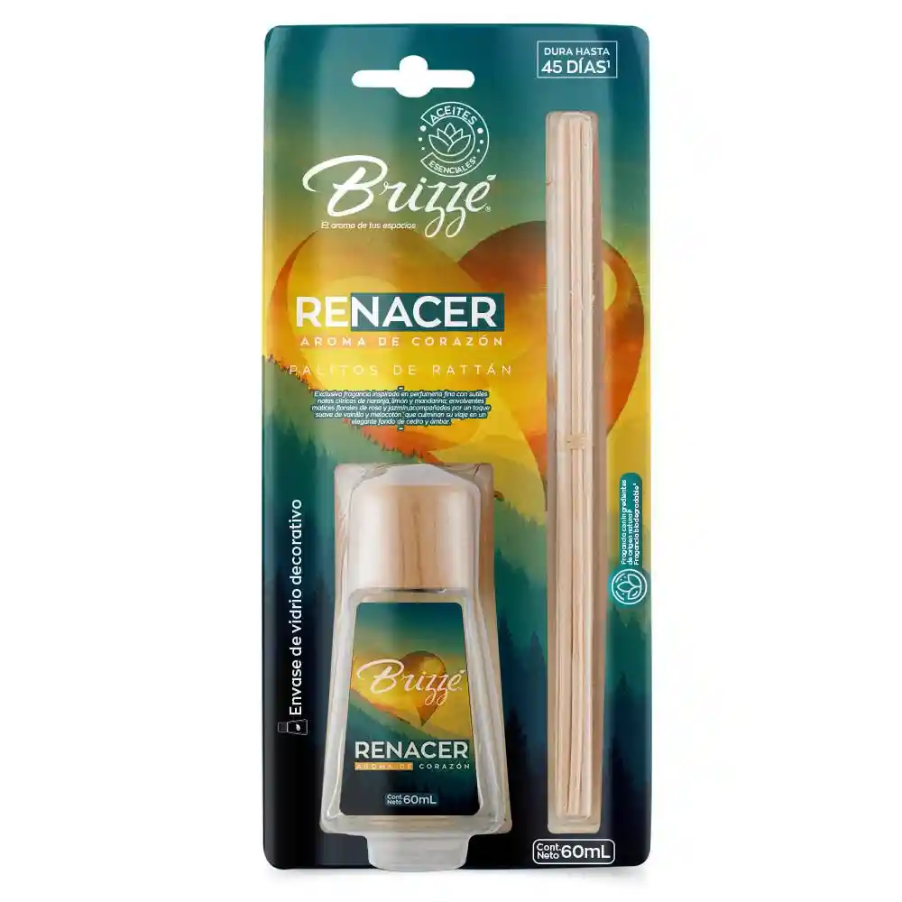 Ambientador Brizze Palitos de Rattan (60 Ml)
