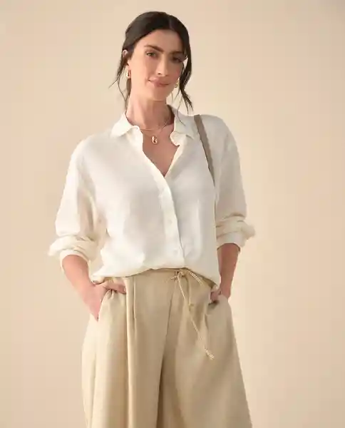 Camisa Crudo Nevisca Claro Talla L 611G028 Esprit