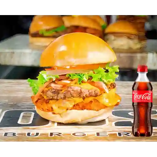 Combo Burger Mixta + Coca Cola Original 400 ml