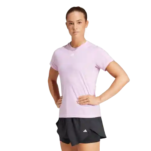 Adidas Camiseta Crew Manga Corta Entrenamiento Morado T M