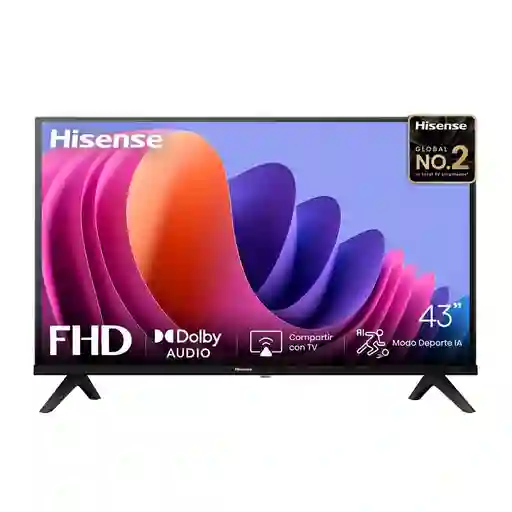 Televisor Hisense 43 Pulgadas Led Fhd Smart Tv 43a4n