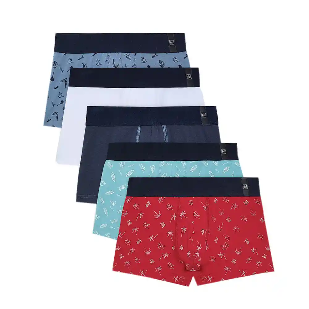 Boxer Con Elástico Expuesto Kids Masculino Uloc Kd X5 Gef Talla 4