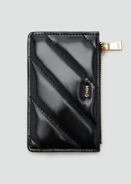 Monedero P Diagonal Negro Talla 99 Mujer Mango