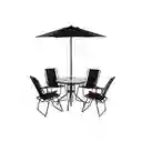 Set Comedor Tokio + Sombrilla Para 4 Personas
