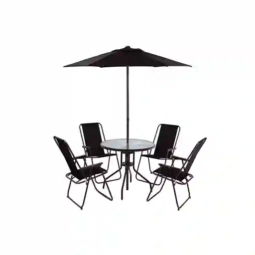 Set Comedor Tokio + Sombrilla Para 4 Personas