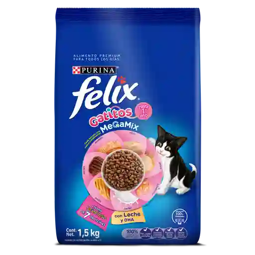 Comida para Gatitos Purina Felix Megamix x 1,5kg