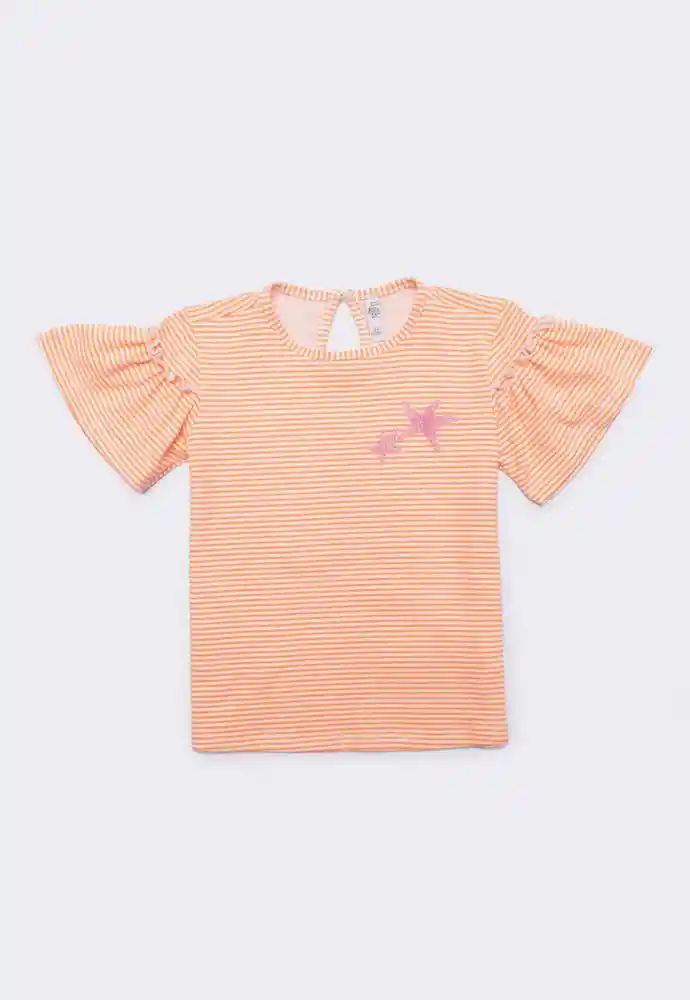 Camiseta Manga Corta 9/12meses-naranja