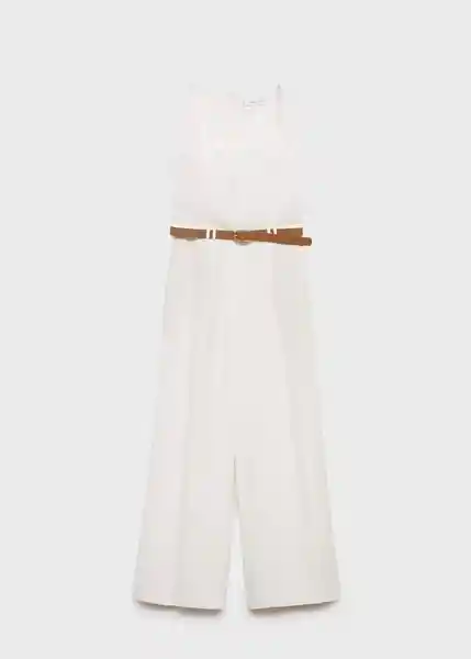 Enterizo Mono Lionela Offwhite Talla S Mujer Mango