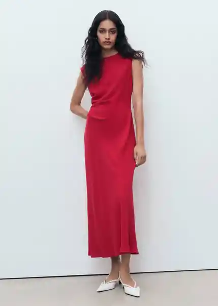 Vestido Edgar Rojo Talla M Mujer Mango