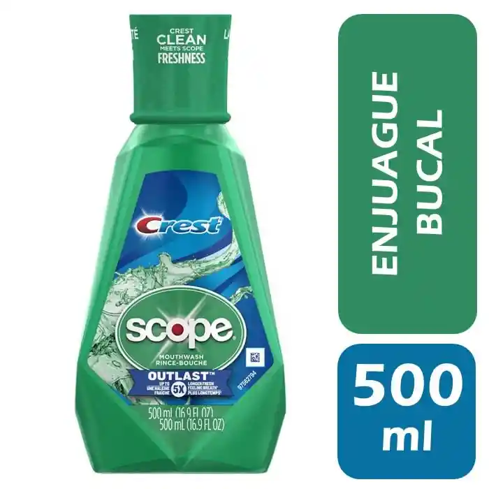 Crest Enjuague Bucal Con Scope Outlast Long Lasting Mint