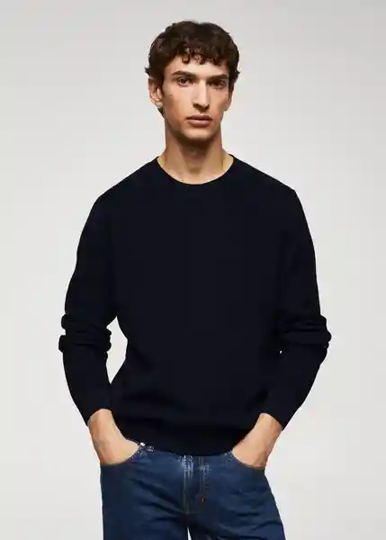 Jersey Cotton Navy Talla M Hombre Mango