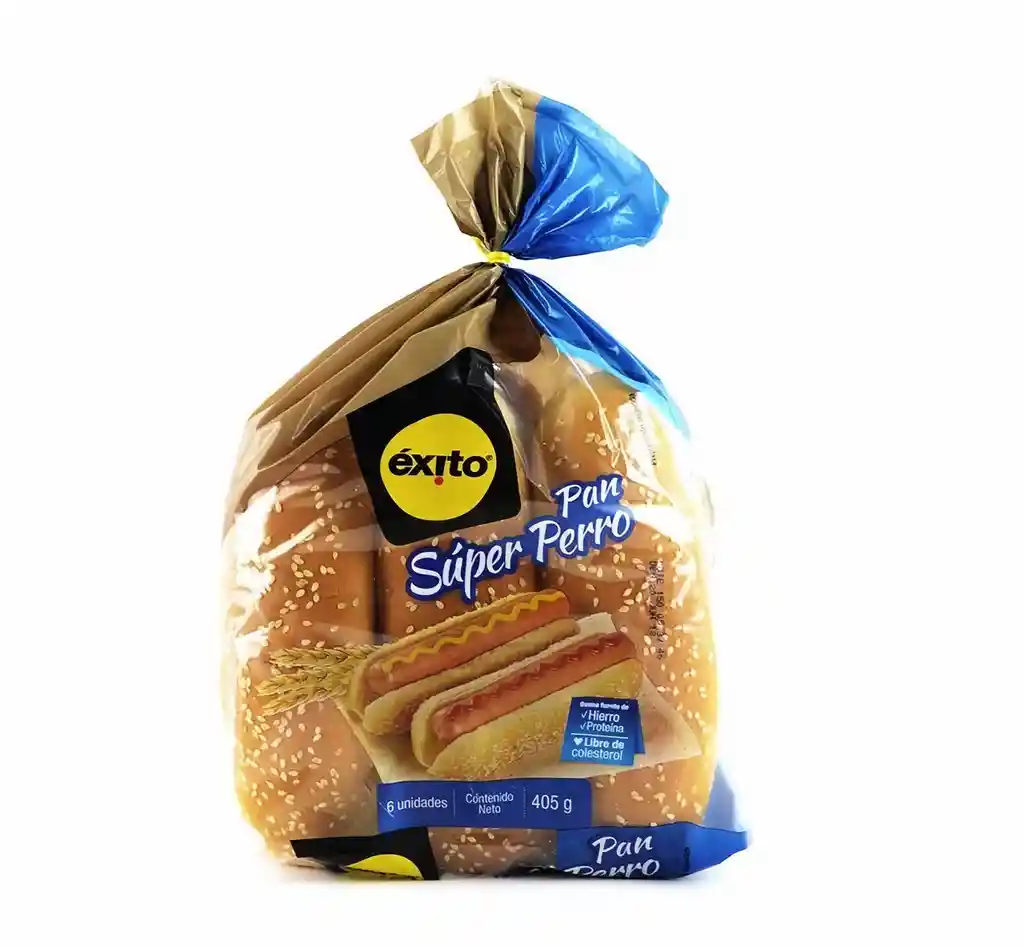 Pan Super Perro con Ajonjolí Exito