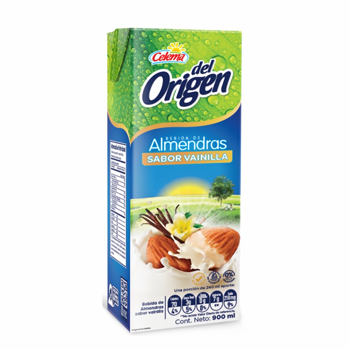 Del Origen Bebida de Almendras Sabor Vainilla 900 ml