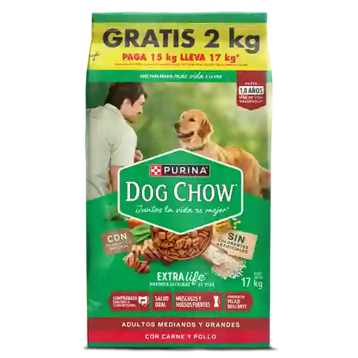 Comida para perro Dog Chow Adulto medianos y grandes x 17 kg OFERTA
