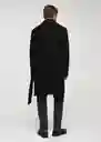 Abrigo Fisal Negro Talla XL Hombre Mango