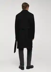 Abrigo Fisal Negro Talla XL Hombre Mango