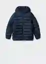 Abrigo Anorak Único Navy Talla 07 Niños Mango