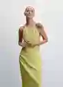 Vestido Honey-H Verde Pastel Talla S Mujer Mango