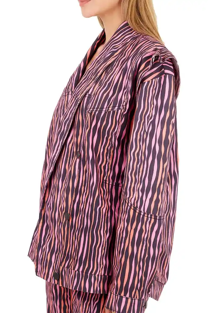 Chaqueta Zebra Fucsia Para Mujer Malfi