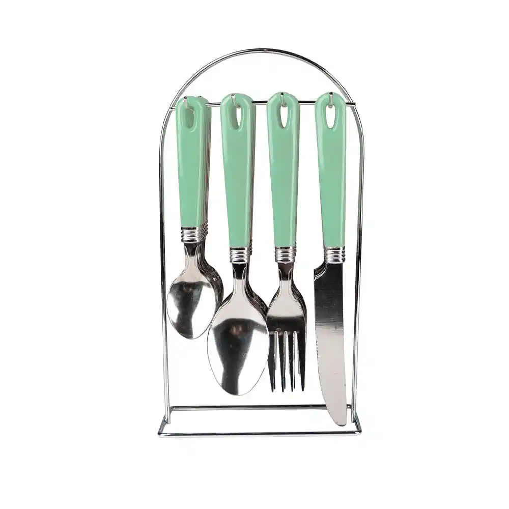 Juego de Cubiertos 24 Piezas Rack Color