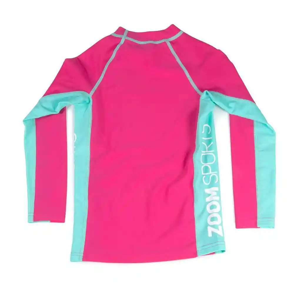 Zoom Sports Camiseta Manga Larga Natacion Talla 8 Rosa