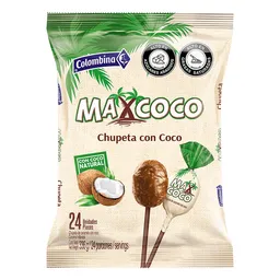 Max Coco Chupeta de Caramelo con Coco Natural