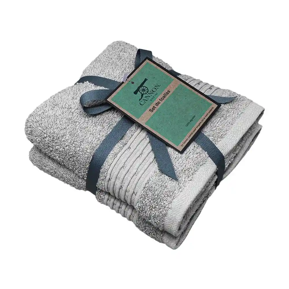 Setx2 Toallas 40x70 en 460gm² Mano-gris