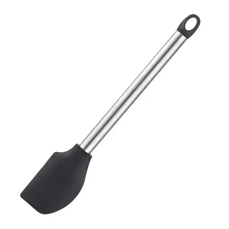 Cocina Criolla Espátula Silicona Con Mango en Acero Inoxidable