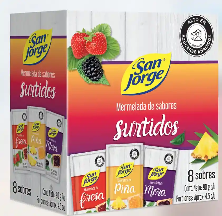 Mermelada Surt Tip.a 8 X 90 G San Jorge