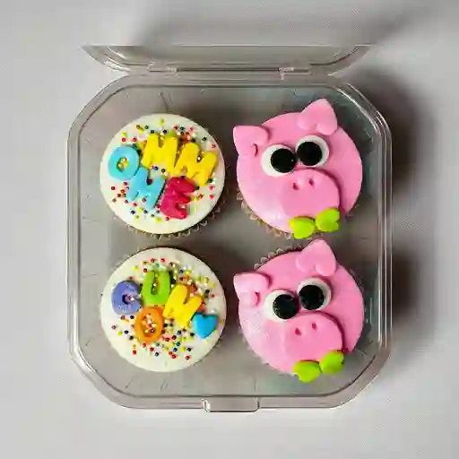 Cupcakes X 4 Feliz Cumple!