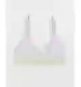 Bralette Blanco y Lila Small American Eagle