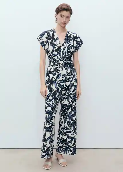 Enterizo Mono Merci Azul Talla M Mujer Mango