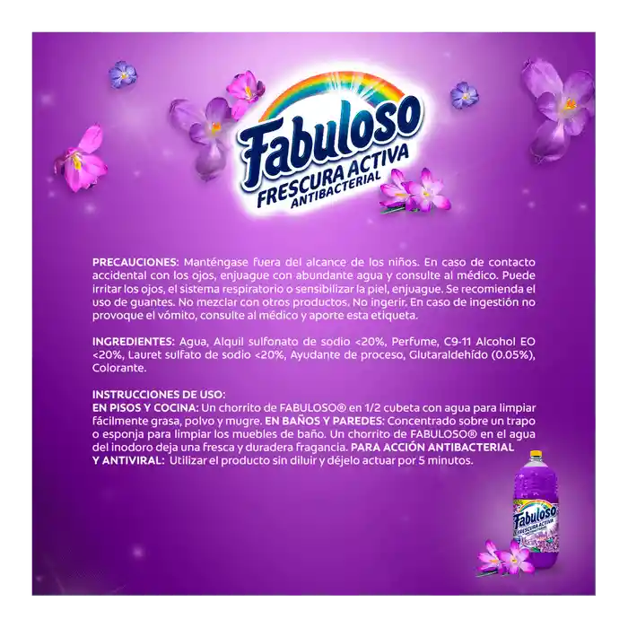 Fabuloso Limpiador Multiusos Aroma a Lavanda Líquido