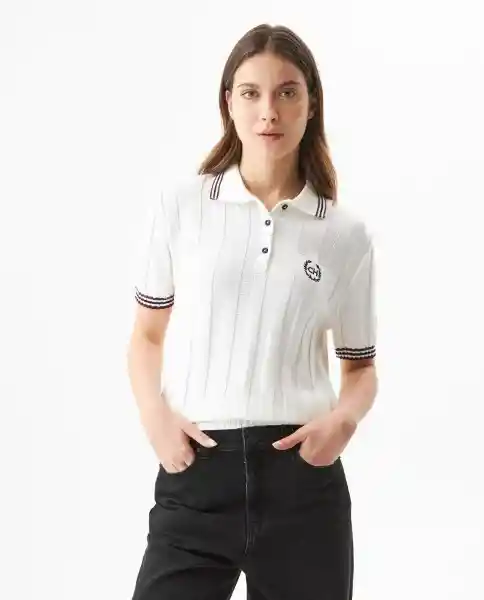 Polo Racing Femenino Crudo Porcelana Claro Talla S Chevignon