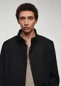Abrigo Metro Negro Talla XXL Hombre Mango
