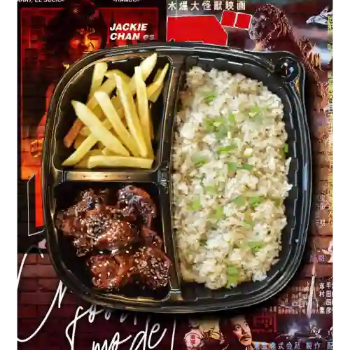 Luch Arroz, Pollo Crocante, Papas France