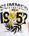 Camiseta Tiger Graphic Tee Femenino Blanco 0 Claro L Chevignon