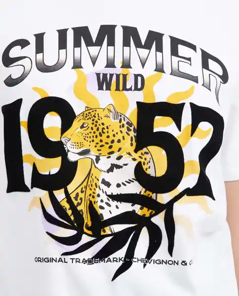Camiseta Tiger Graphic Tee Femenino Blanco 0 Claro L Chevignon
