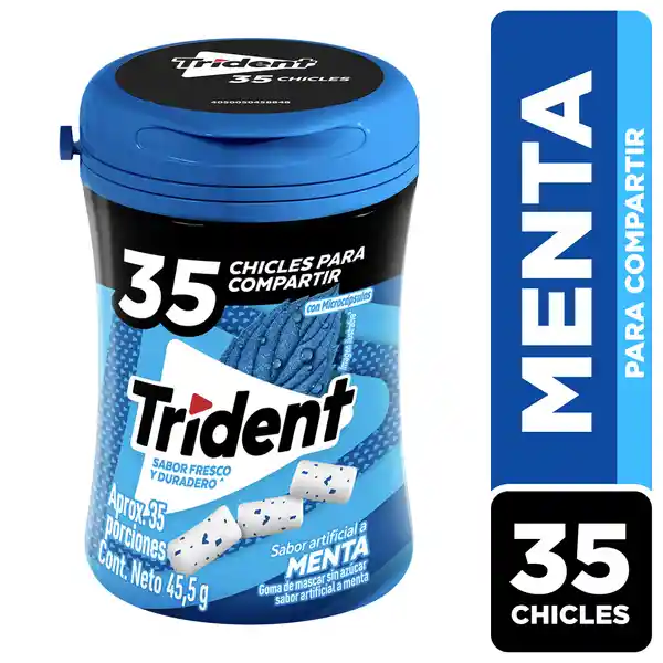Trident Chicle Sin Azúcar Menta