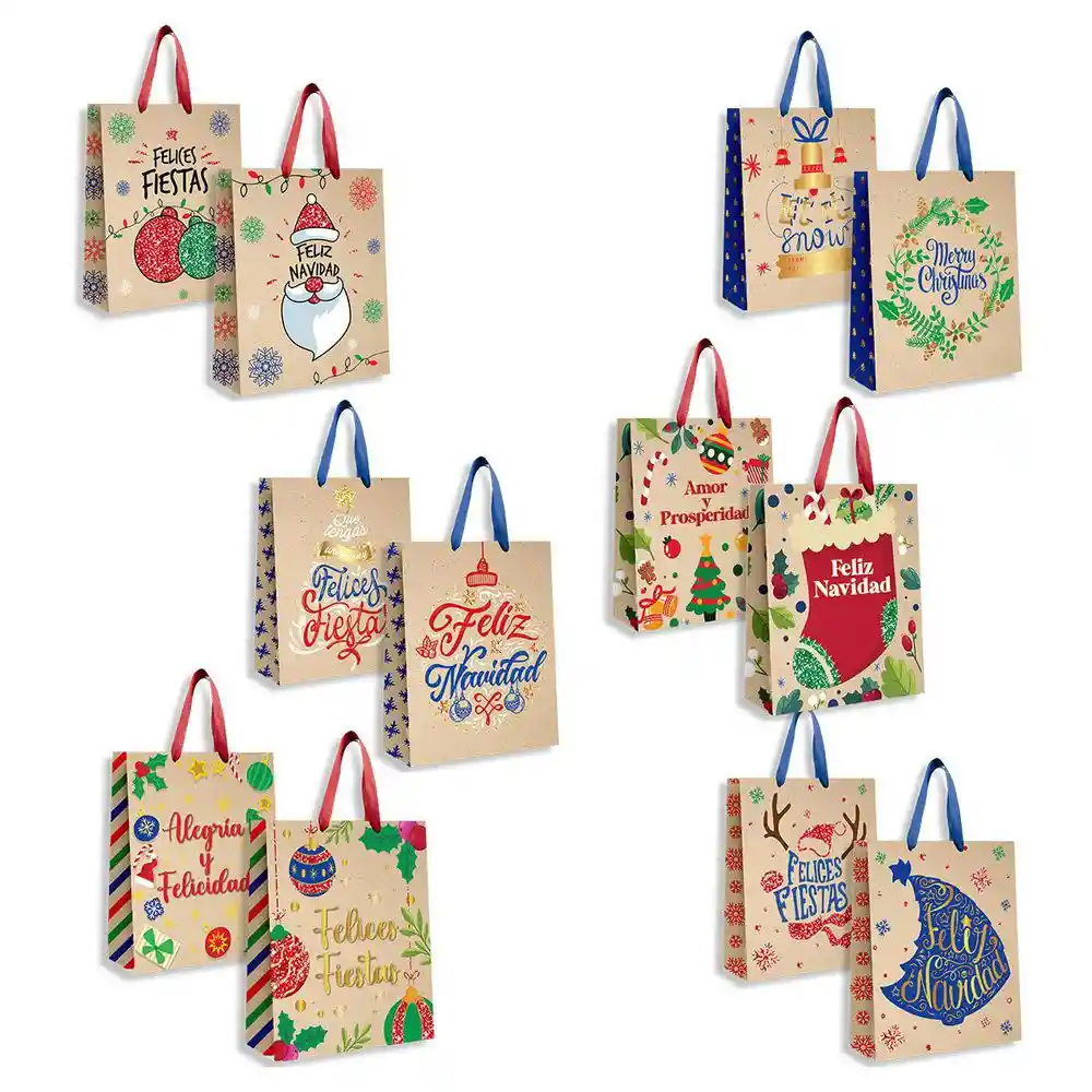 Bolsas de Regalo Navidad Primavera Premium Kraft Primavera 3798481