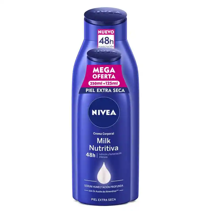 Nivea Crema Corporal Milk Nutritiva Piel Extra Seca 