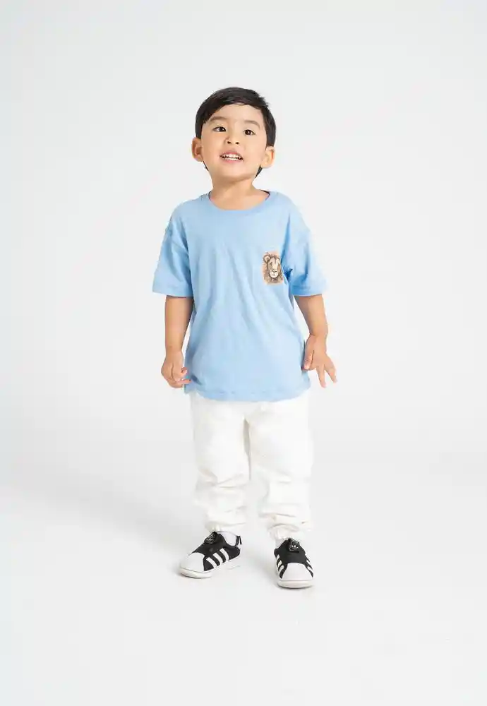 Camiseta Manga Corta 4t-azul Clar