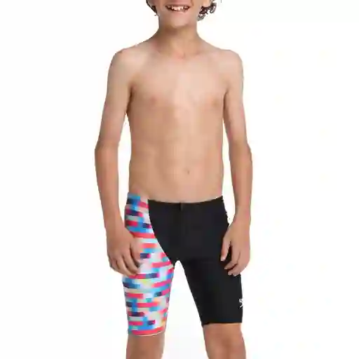 Pantaloneta de Baño Jammer Linear Gradient Junior Masculino Negro-10